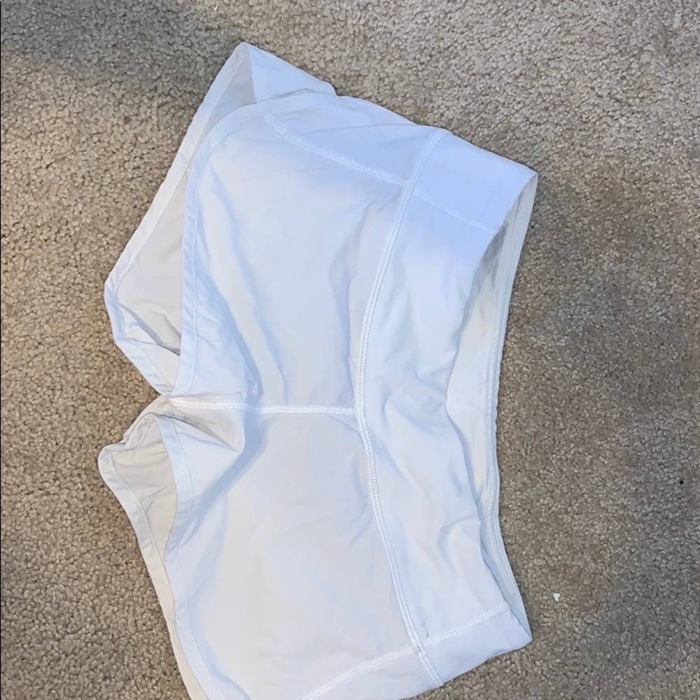 white lulu lemon shorts